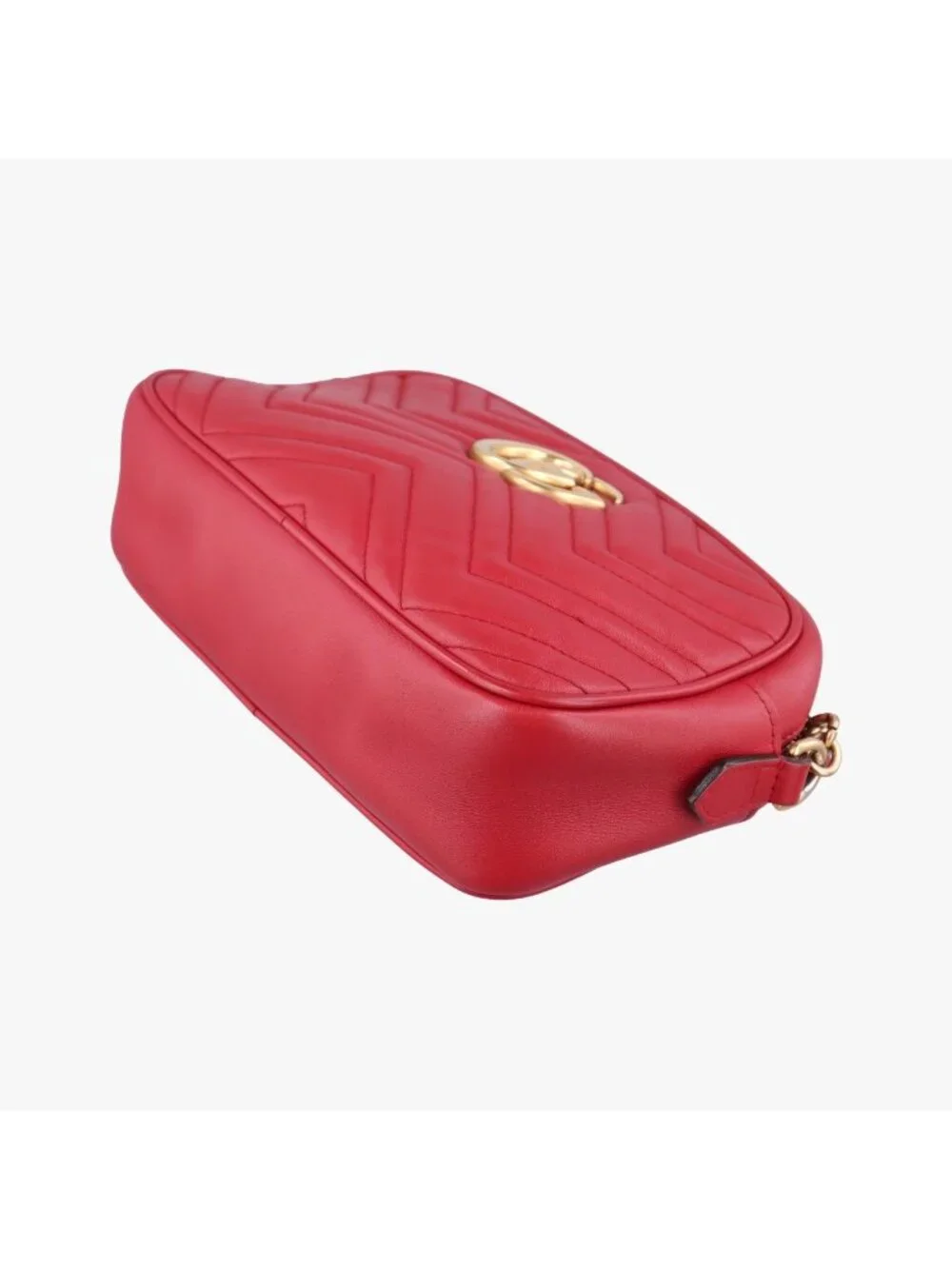Gucci GG Marmont Red Leather Shoulder Bag